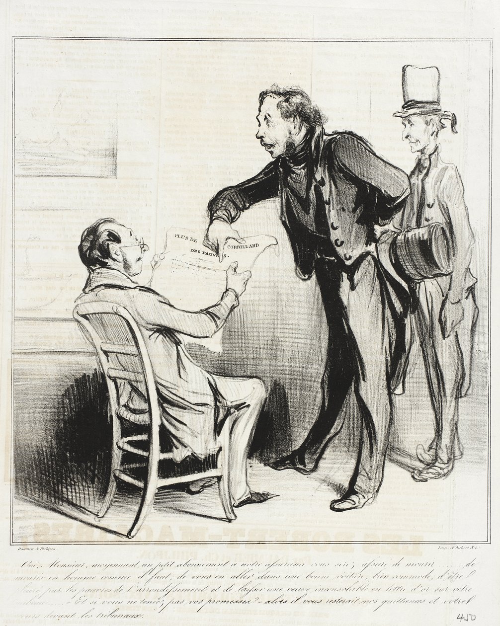 Kyllä, hyvä herra, pientä tilausmaksua vastaan tekijältä Honoré Daumier