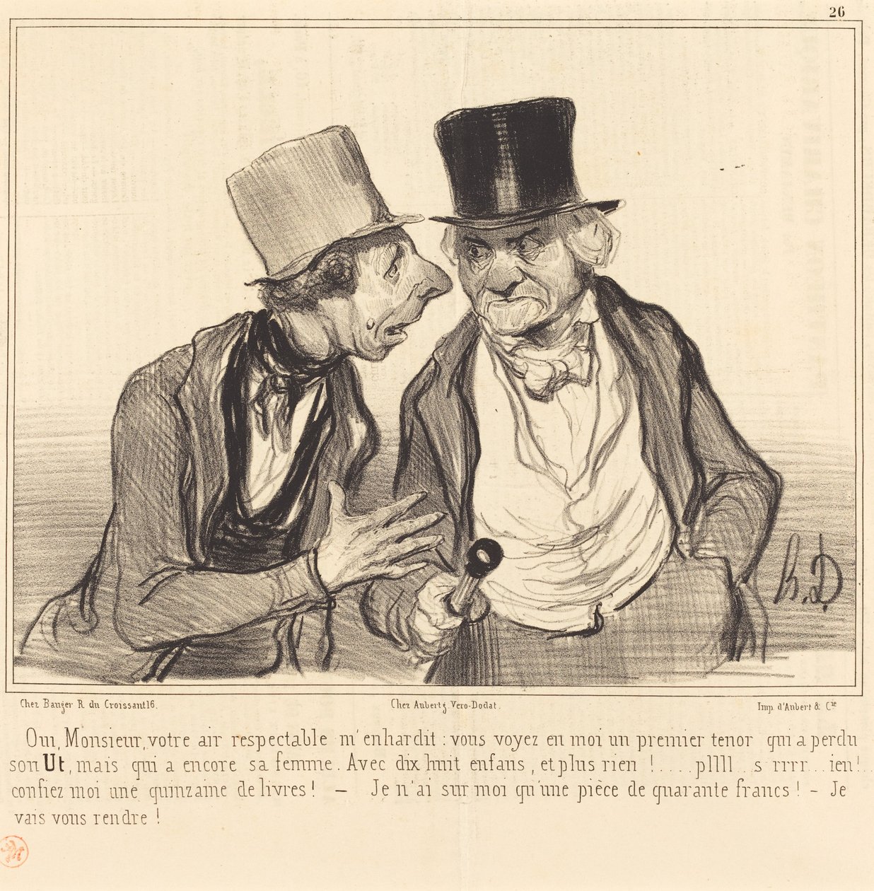 Kyllä, herra, kunnioitettava ilmanne rohkaisee minua... tekijältä Honoré Daumier