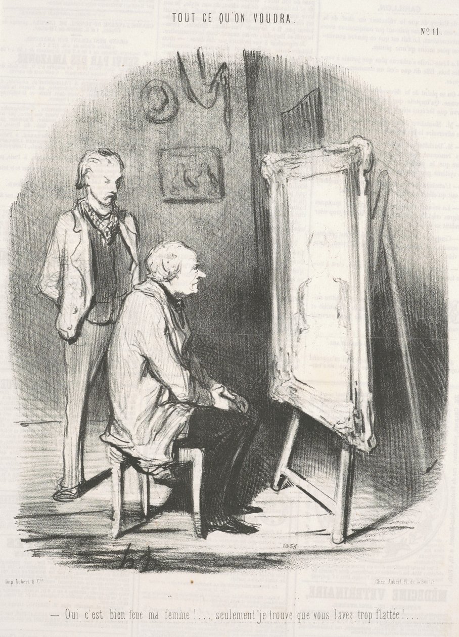 Kyllä se on, edesmennyt vaimoni! ... tekijältä Honoré Daumier