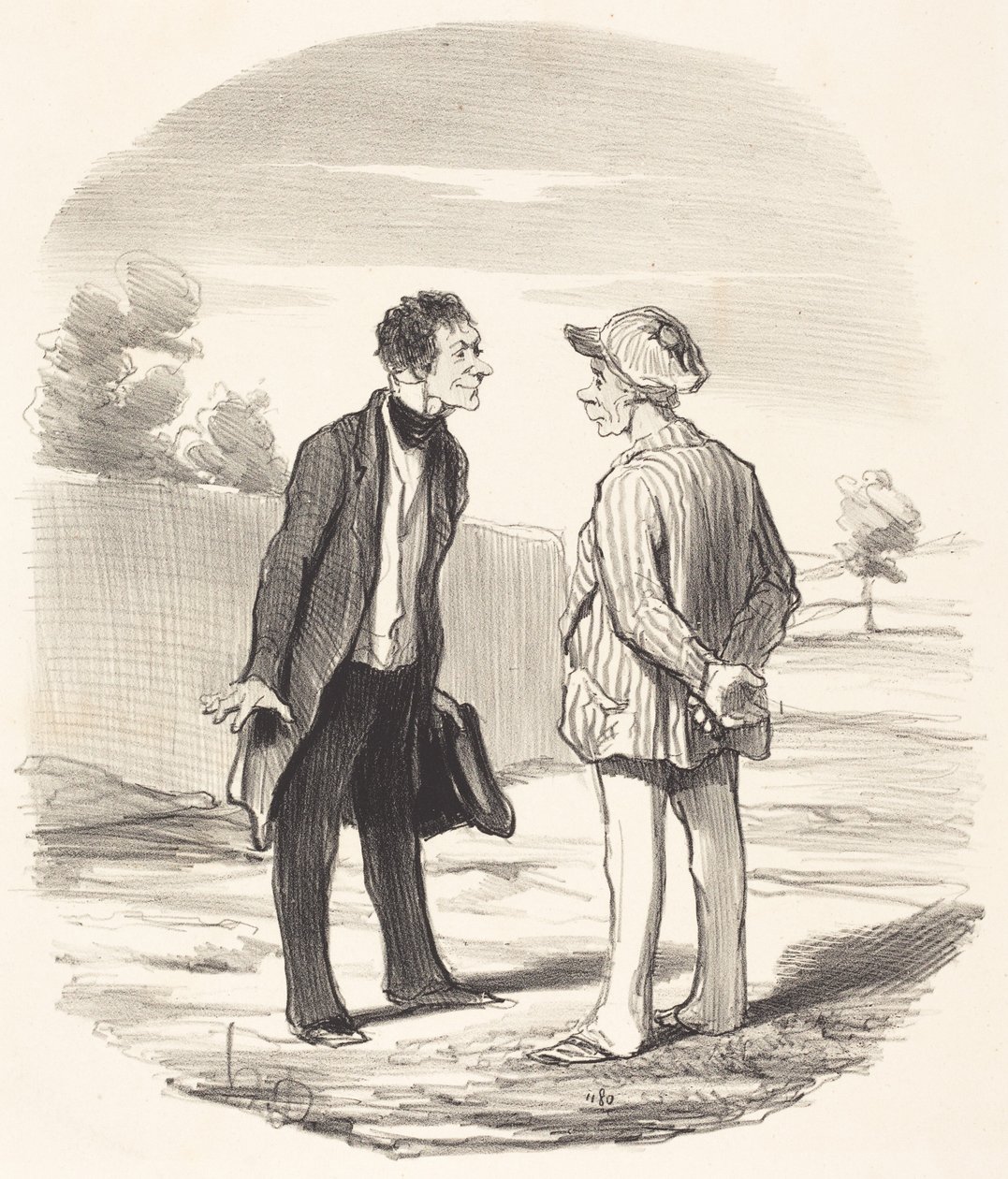 Kyllä, monsieur Gimblet, järjestystä ei... palauteta... tekijältä Honoré Daumier