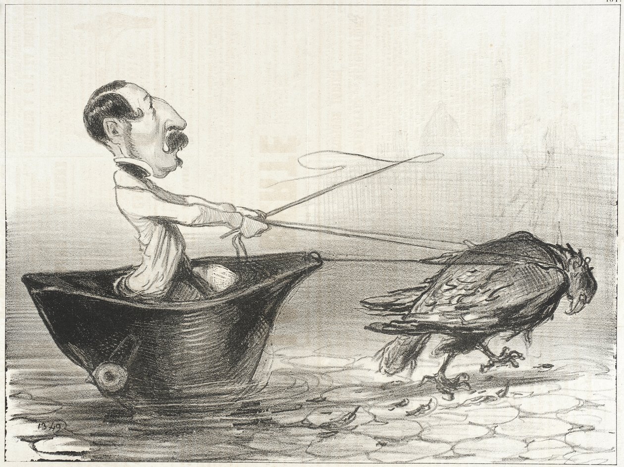Napoleonilainen postihöyrylaiva tekijältä Honoré Daumier