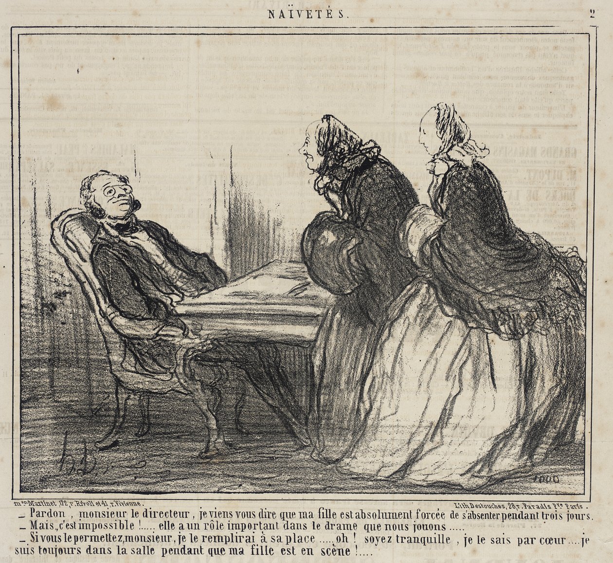 Anteeksi, herra johtaja... tekijältä Honoré Daumier