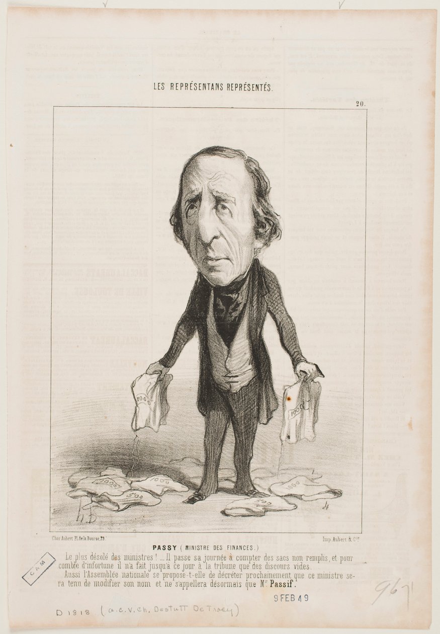 Passy (valtiovarainministeri) tekijältä Honoré Daumier