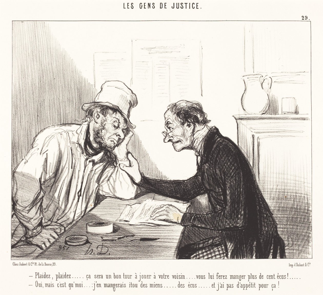 Pyydän... se on hyvä temppu pelata... tekijältä Honoré Daumier