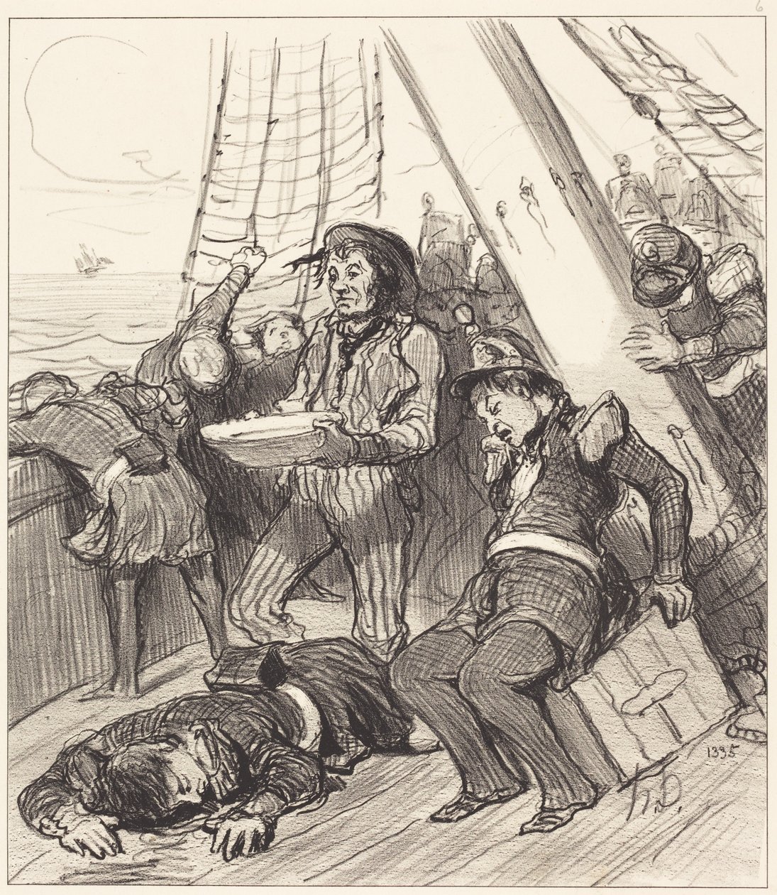 Useat kansalliskaartin jäsenet, jotka eivät olleet ajatelleet... tekijältä Honoré Daumier