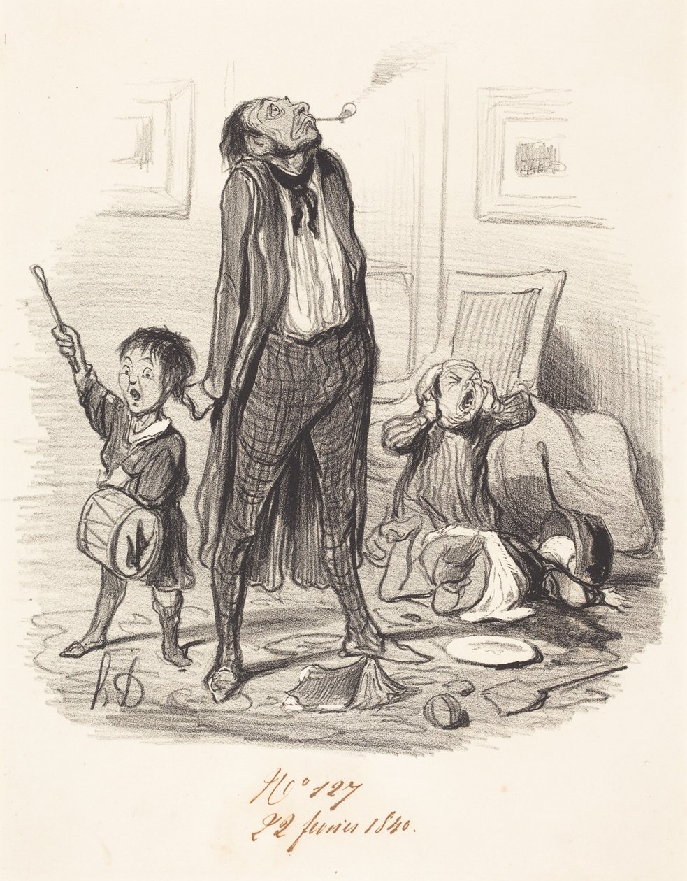 Klassinen runoilija sepittämässä eklogia... tekijältä Honoré Daumier