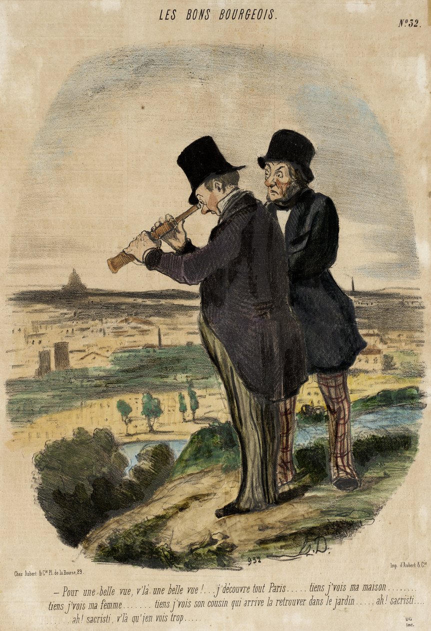 Mikä kaunis näkymä, siinäpä vasta kaunis näkymä!... tekijältä Honoré Daumier