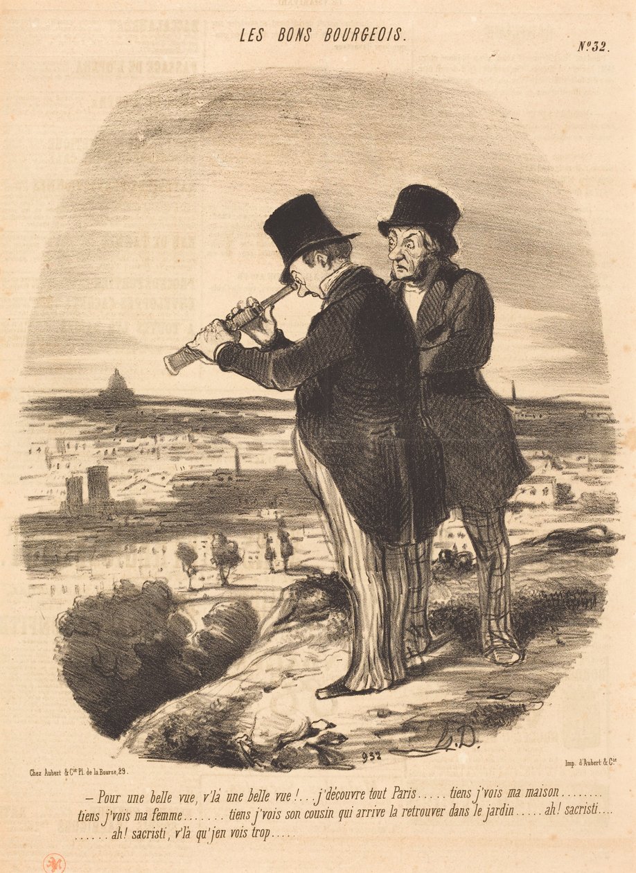 Onpa kaunis näkymä, siinäpä vasta kaunis näkymä!... tekijältä Honoré Daumier