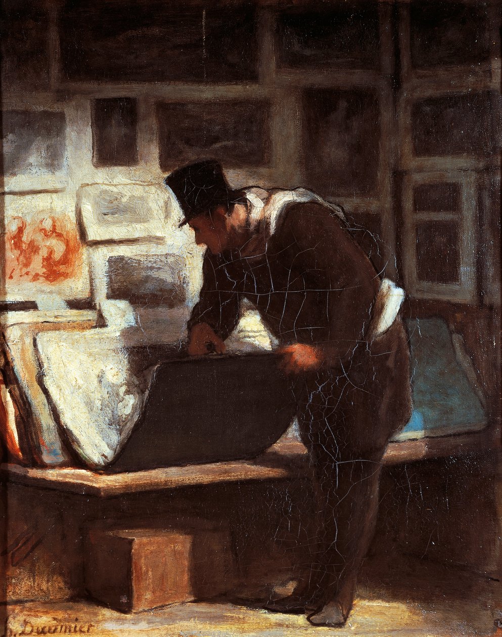 Printin ystävä, kirjoittanut Honore Daumier (1808-1879) tekijältä Honoré Daumier