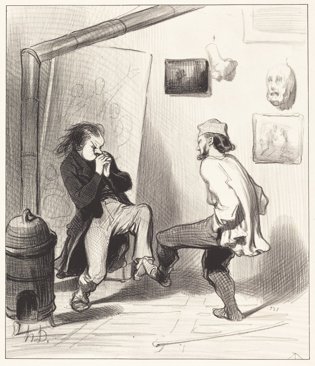 Kun poltimme hänen viimeisen telineensä! tekijältä Honoré Daumier