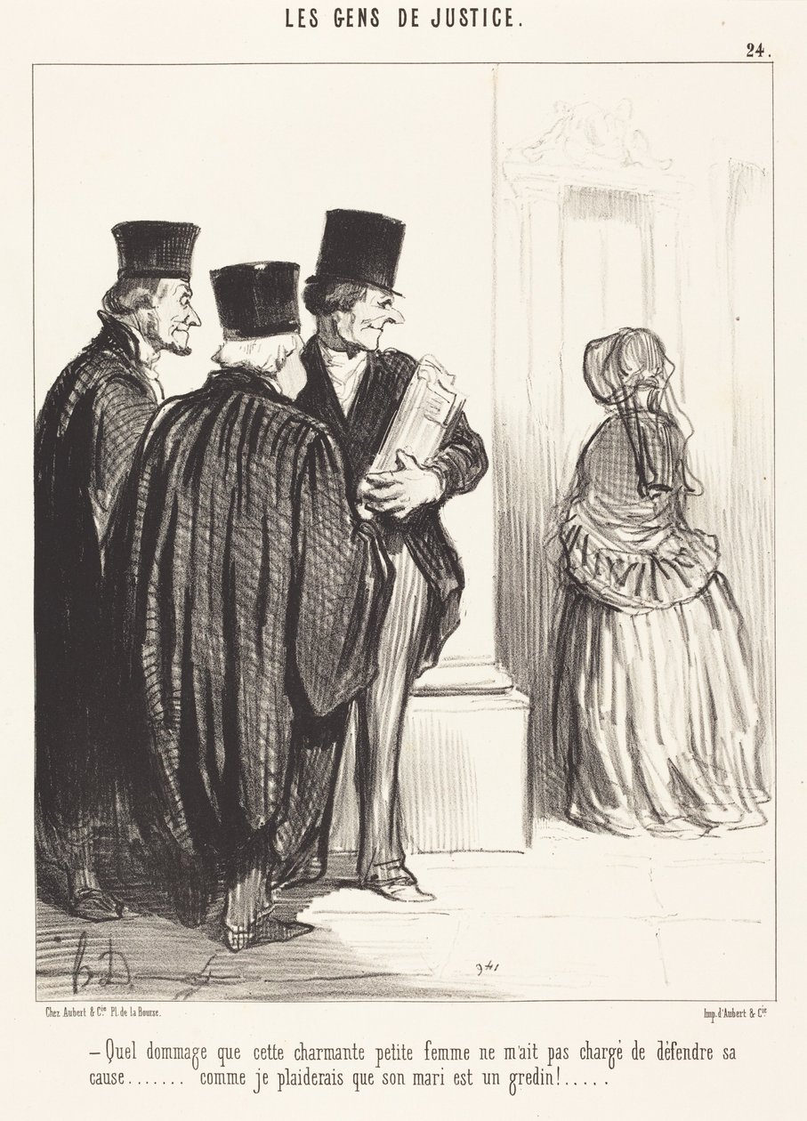 Mikä vahinko, että tämä viehättävä... nainen... tekijältä Honoré Daumier