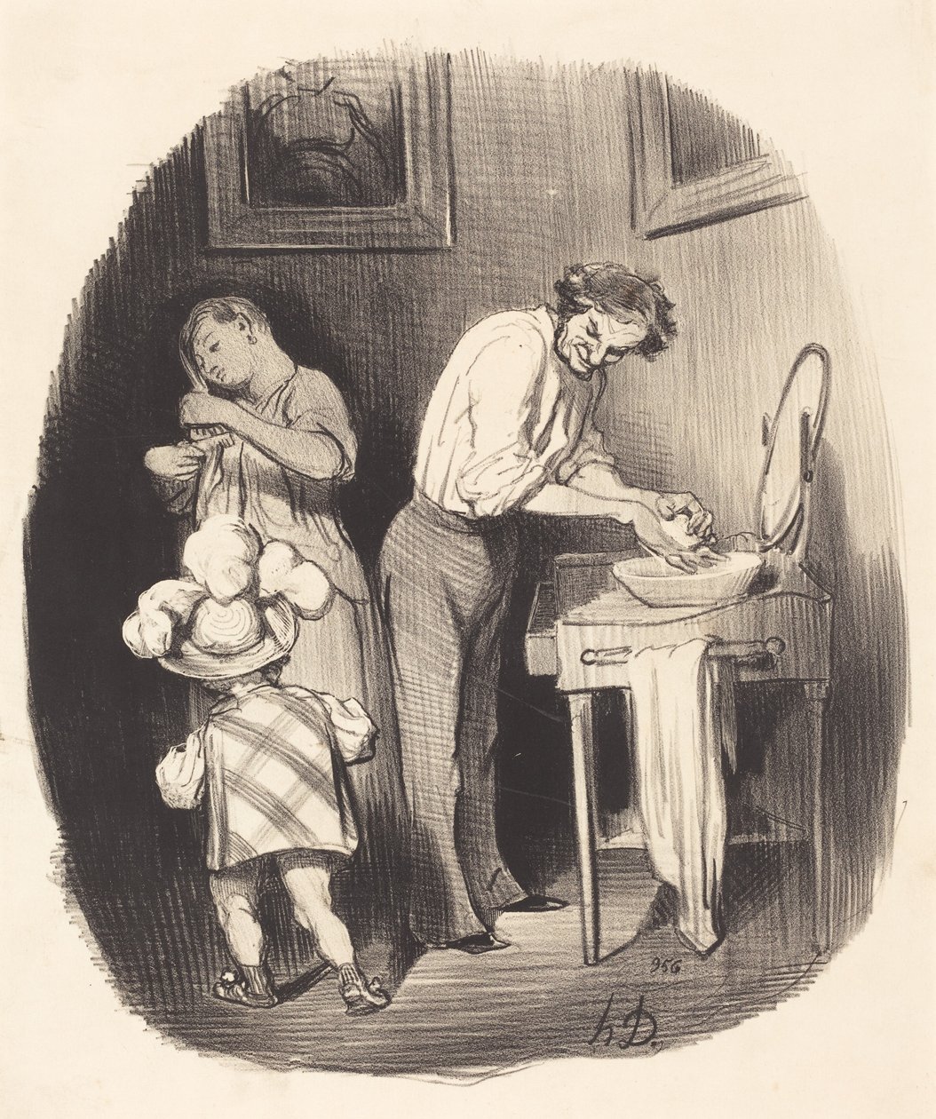 Kuinka suloinen hän onkaan noin, Dodore... tekijältä Honoré Daumier