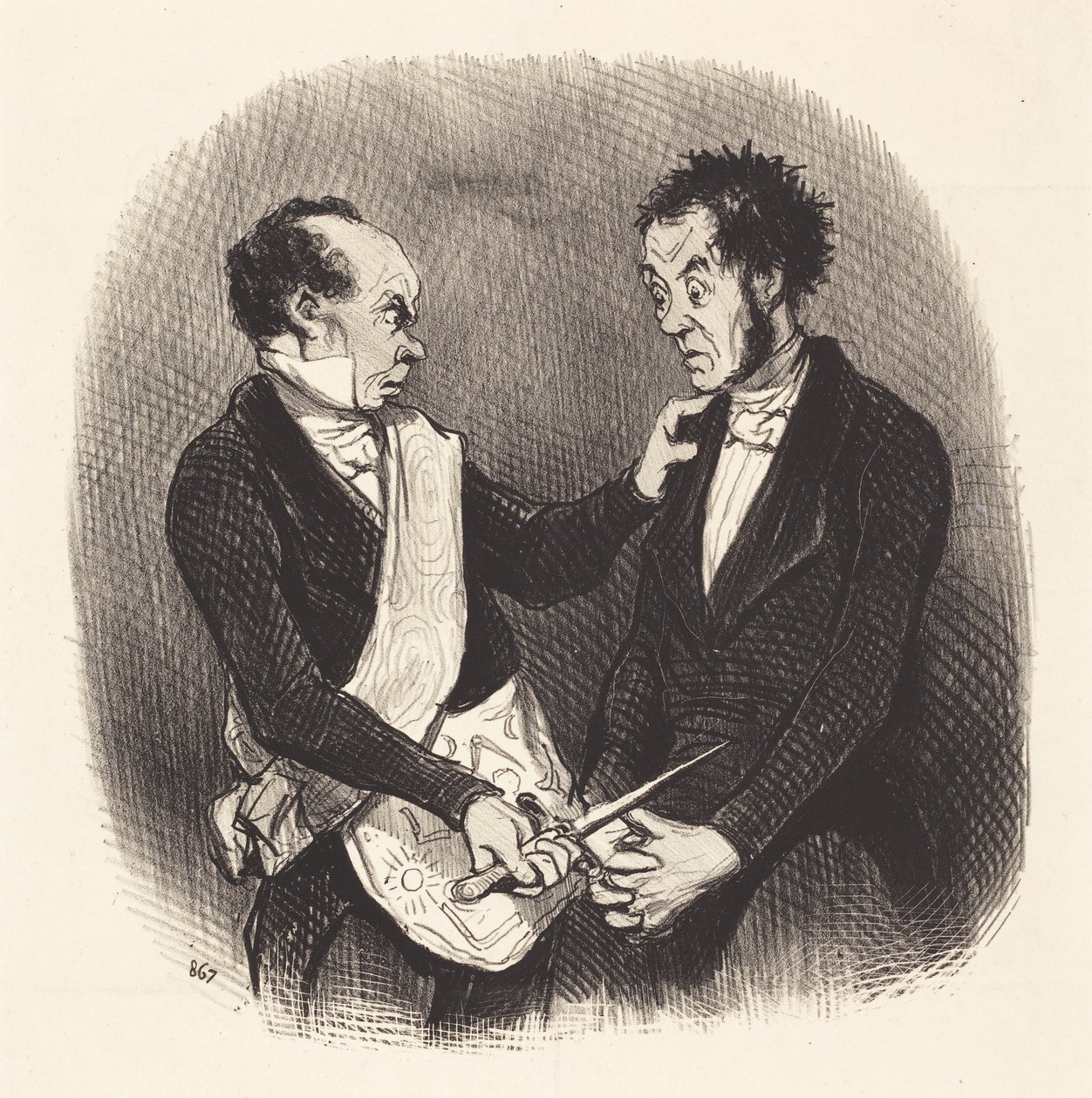 Vapaamuurarin vastaanotto tekijältä Honoré Daumier