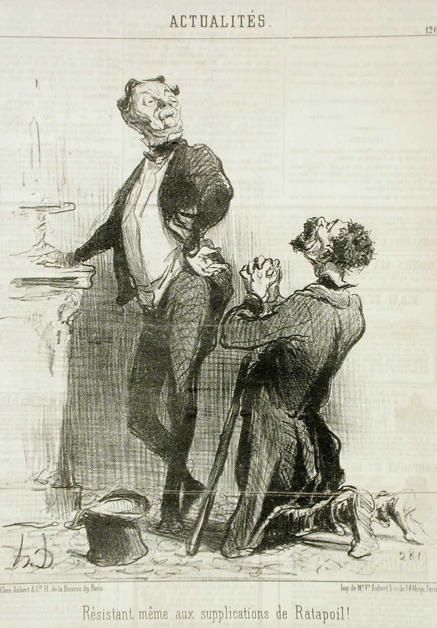 Ratapoilin anomuksia vastustaen... tekijältä Honoré Daumier