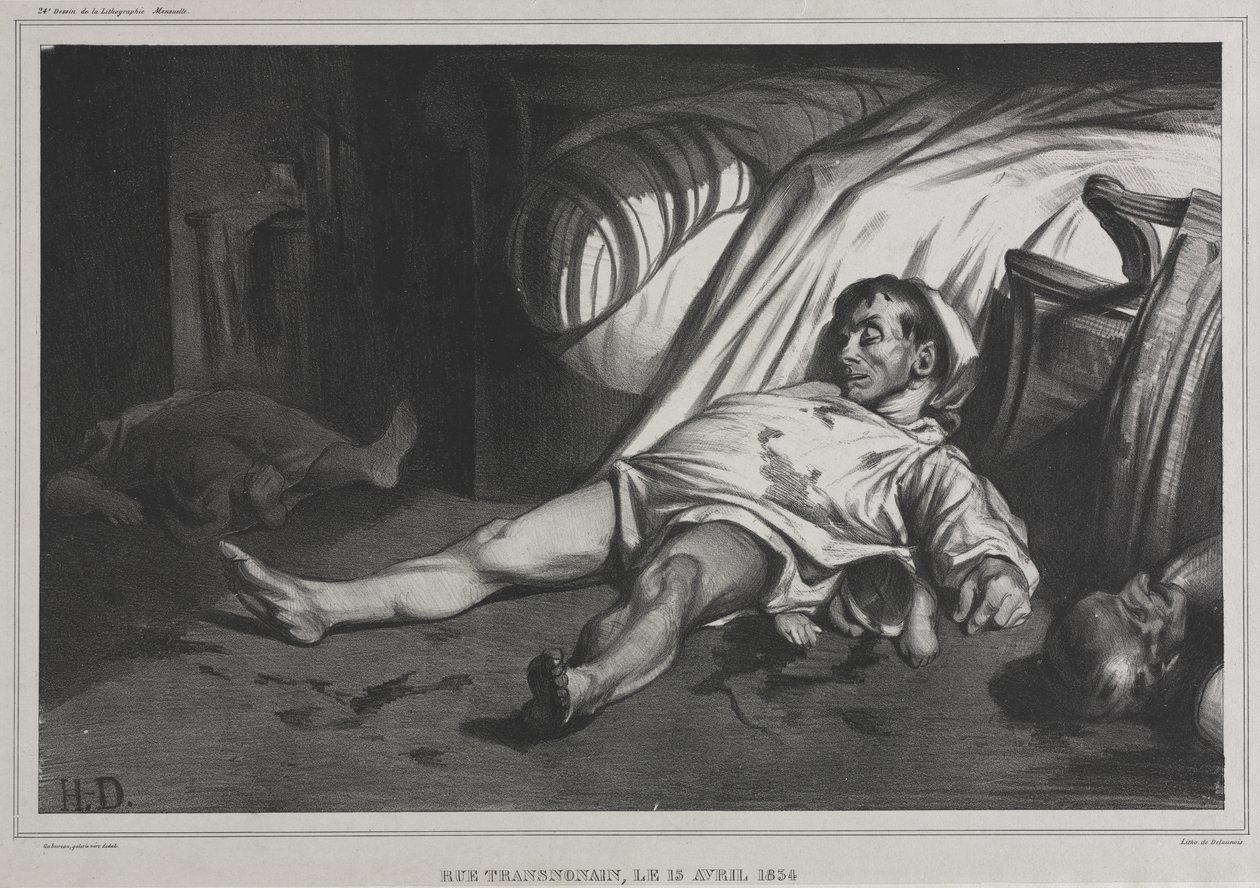 Rue Transnonain, 15. huhtikuuta 1834 tekijältä Honoré Daumier