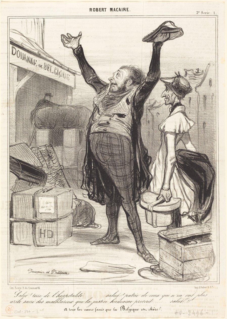 Tervehdys! Vieraanvaraisuuden maa... tekijältä Honoré Daumier