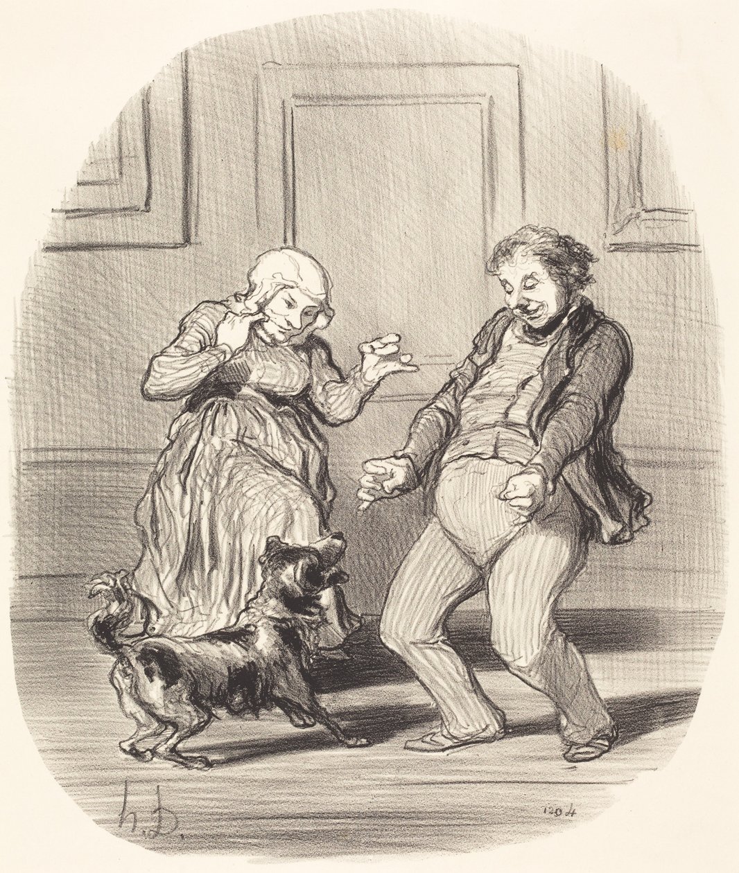 Iloitsemassa... hellekauden päättymisestä tekijältä Honoré Daumier