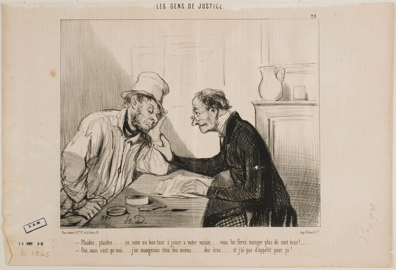 Haastakaa hänet oikeuteen... haastakaa hänet oikeuteen... tekijältä Honoré Daumier