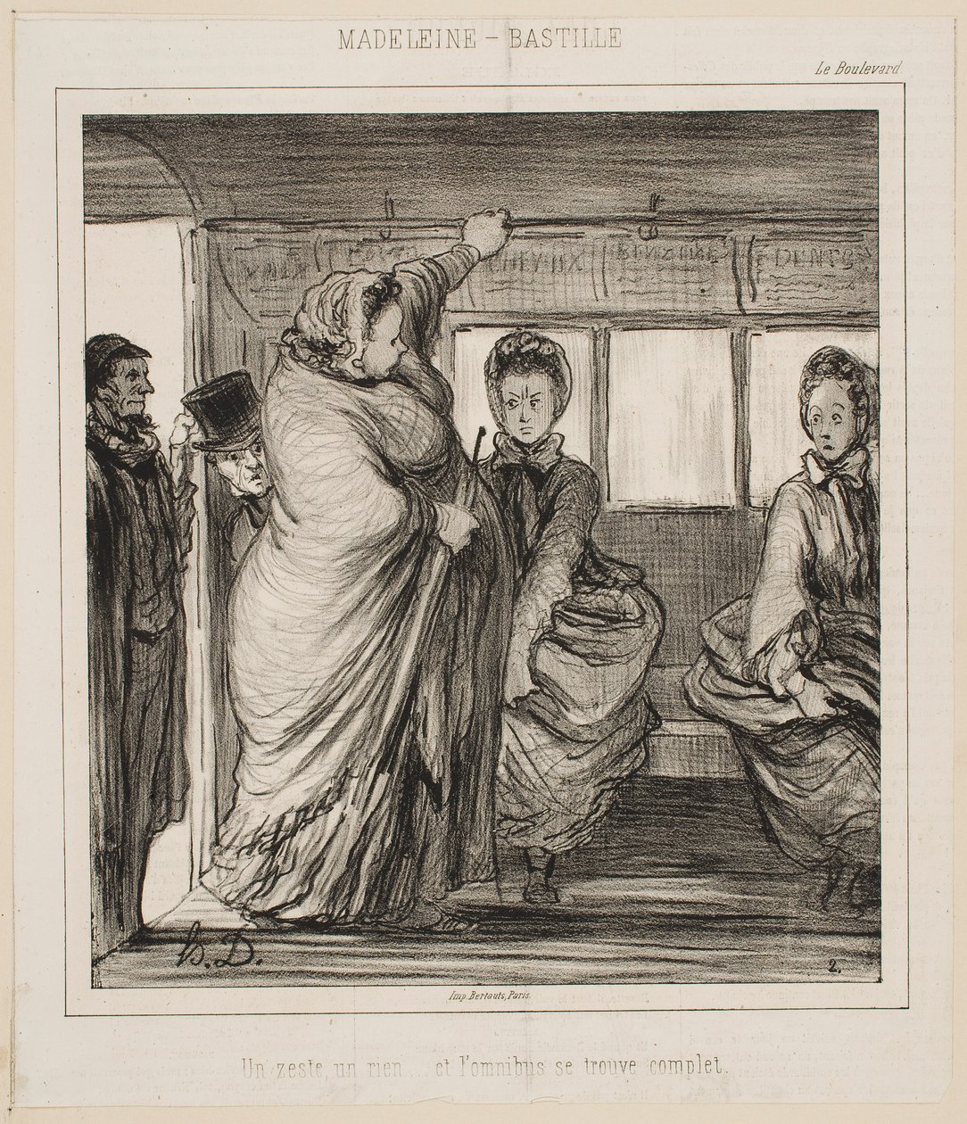 MADELEINE-BASTILLE-BUSSILINJA tekijältä Honoré Daumier