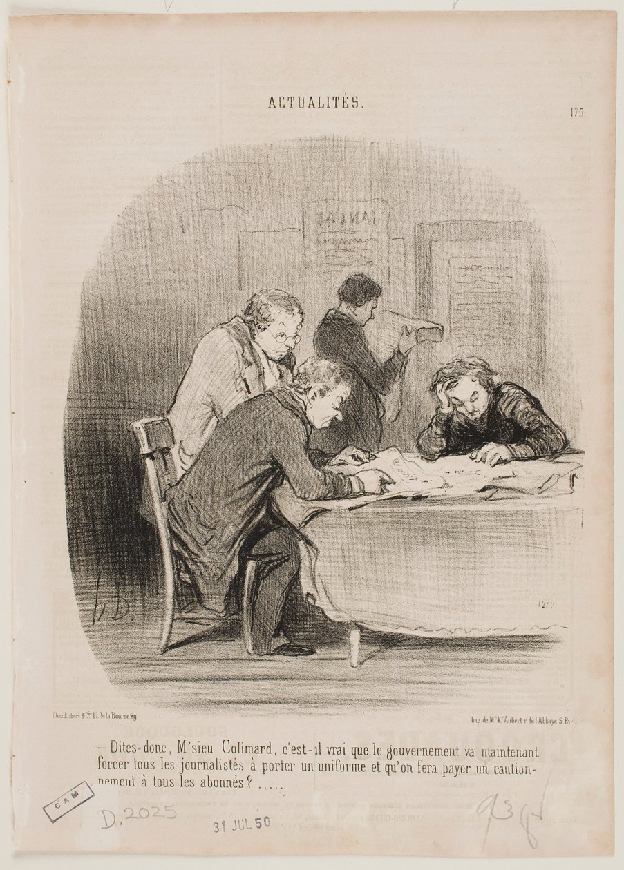 Kertokaa minulle, herra Colimard... tekijältä Honoré Daumier