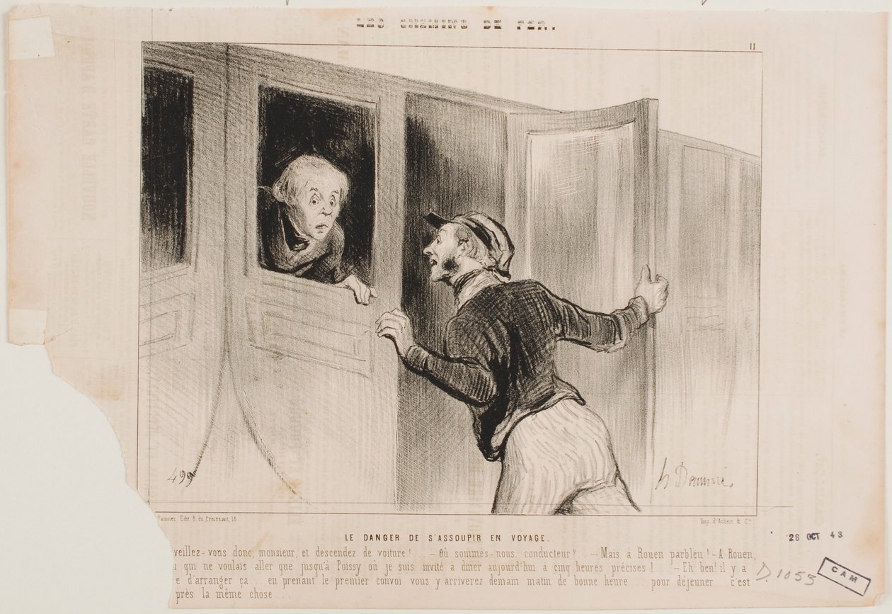 Uneliaan matkan vaara tekijältä Honoré Daumier