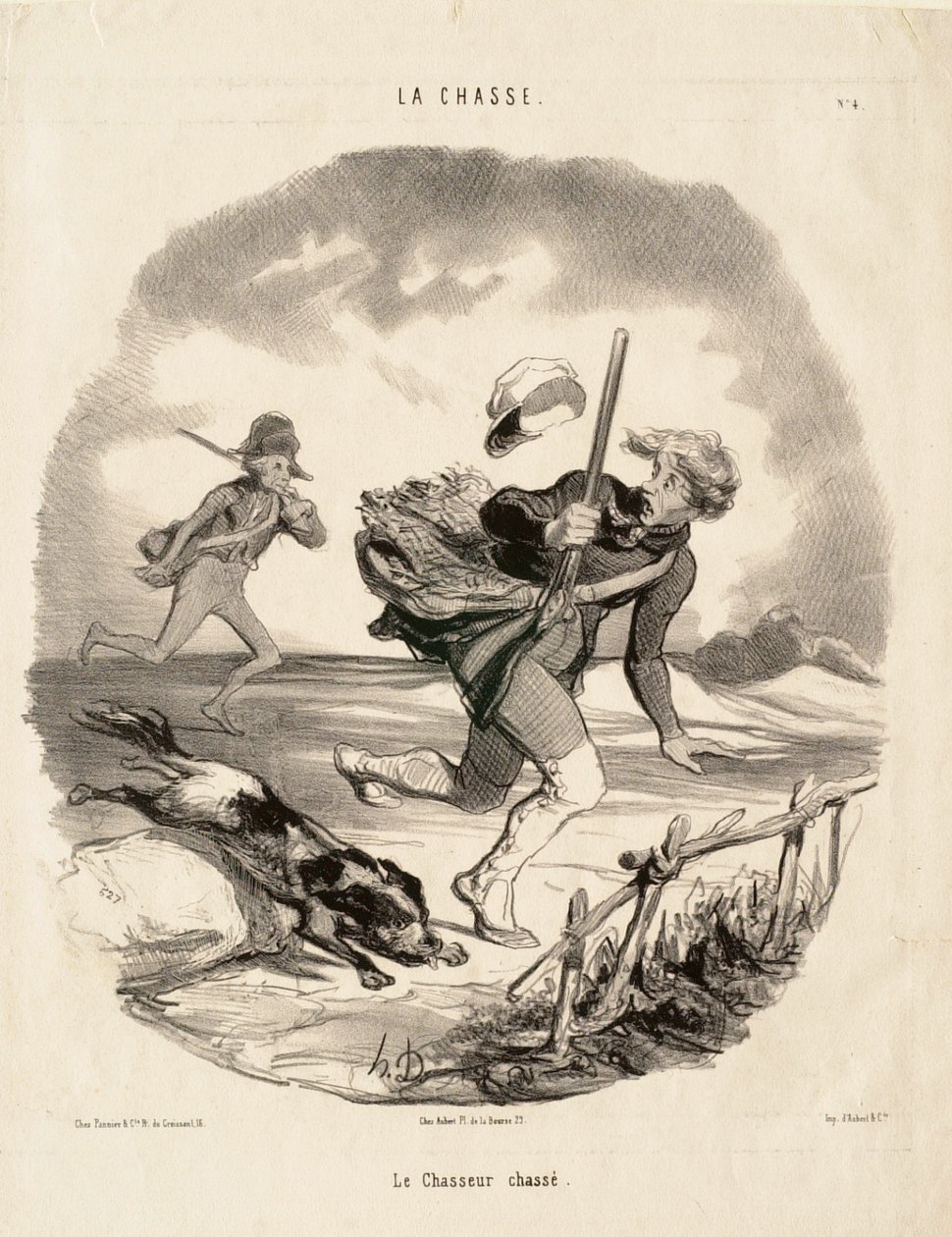 Metsästetty metsästäjä tekijältä Honoré Daumier