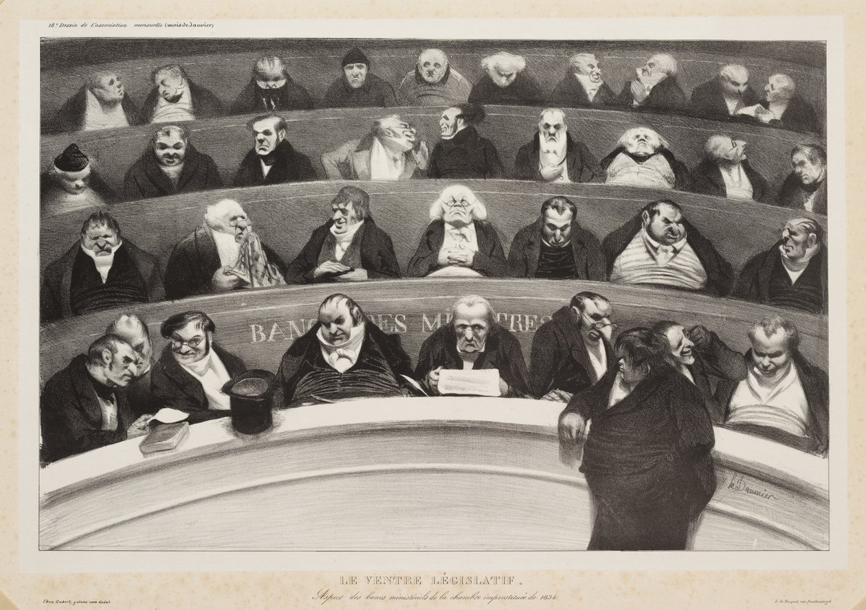 Lainsäädännöllinen vatsa tekijältä Honoré Daumier