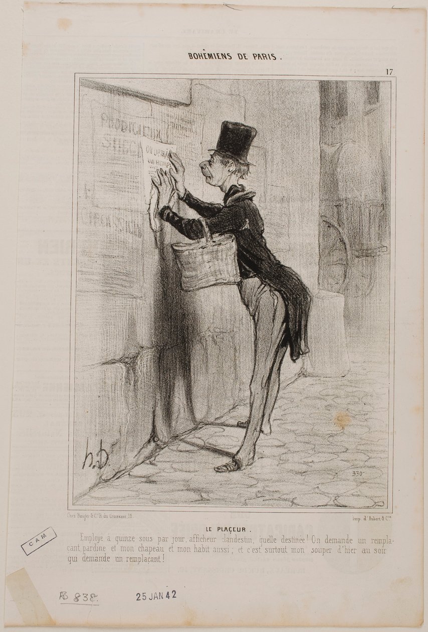 Julistemies tekijältä Honoré Daumier
