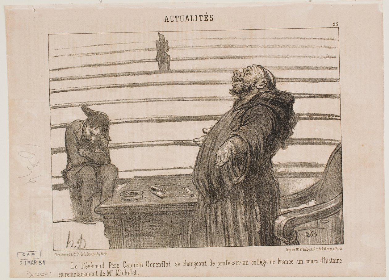 Kapusiinijärjestön kunnianarvoisa isä tekijältä Honoré Daumier