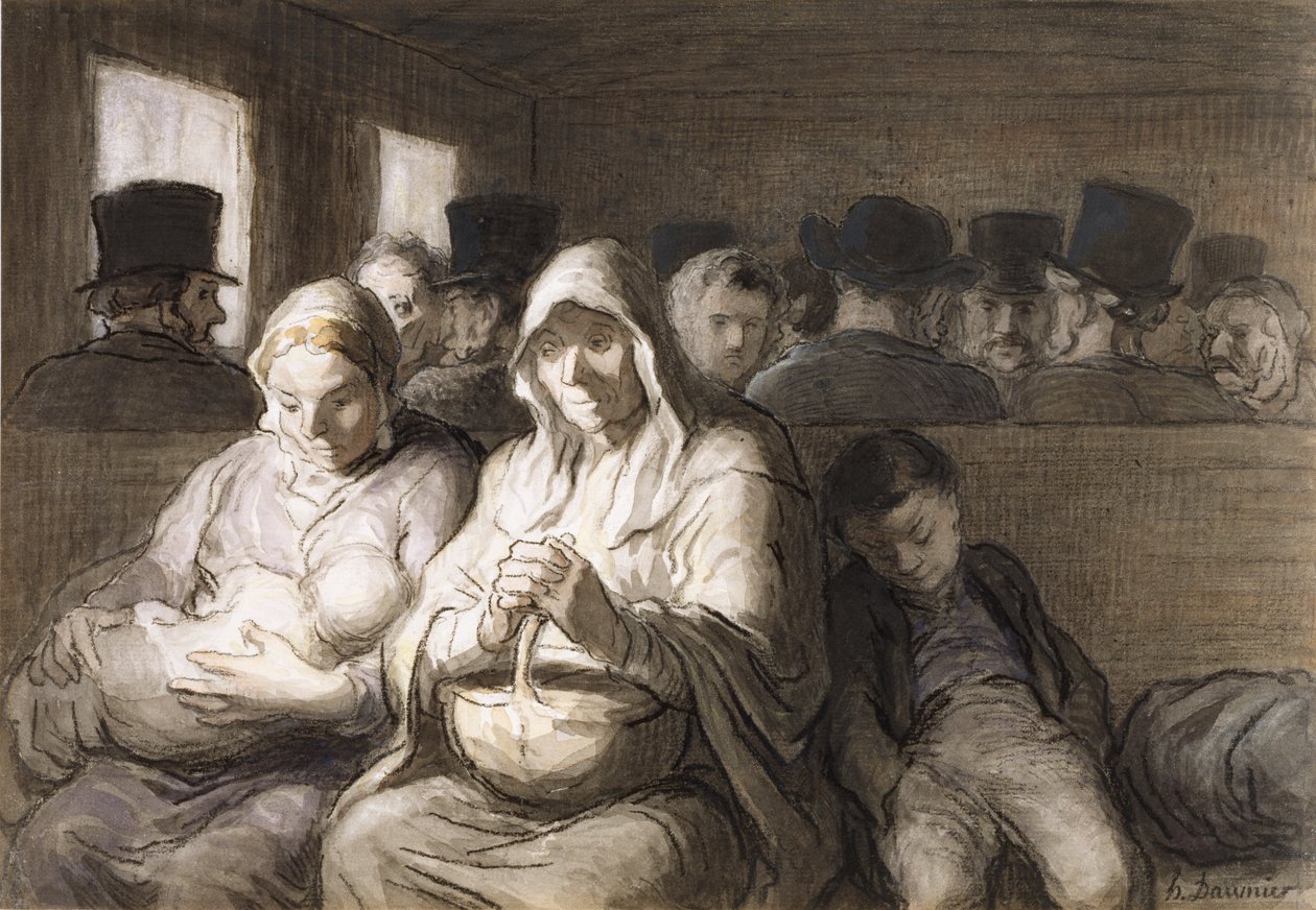 Kolmannen luokan vaunu tekijältä Honoré Daumier