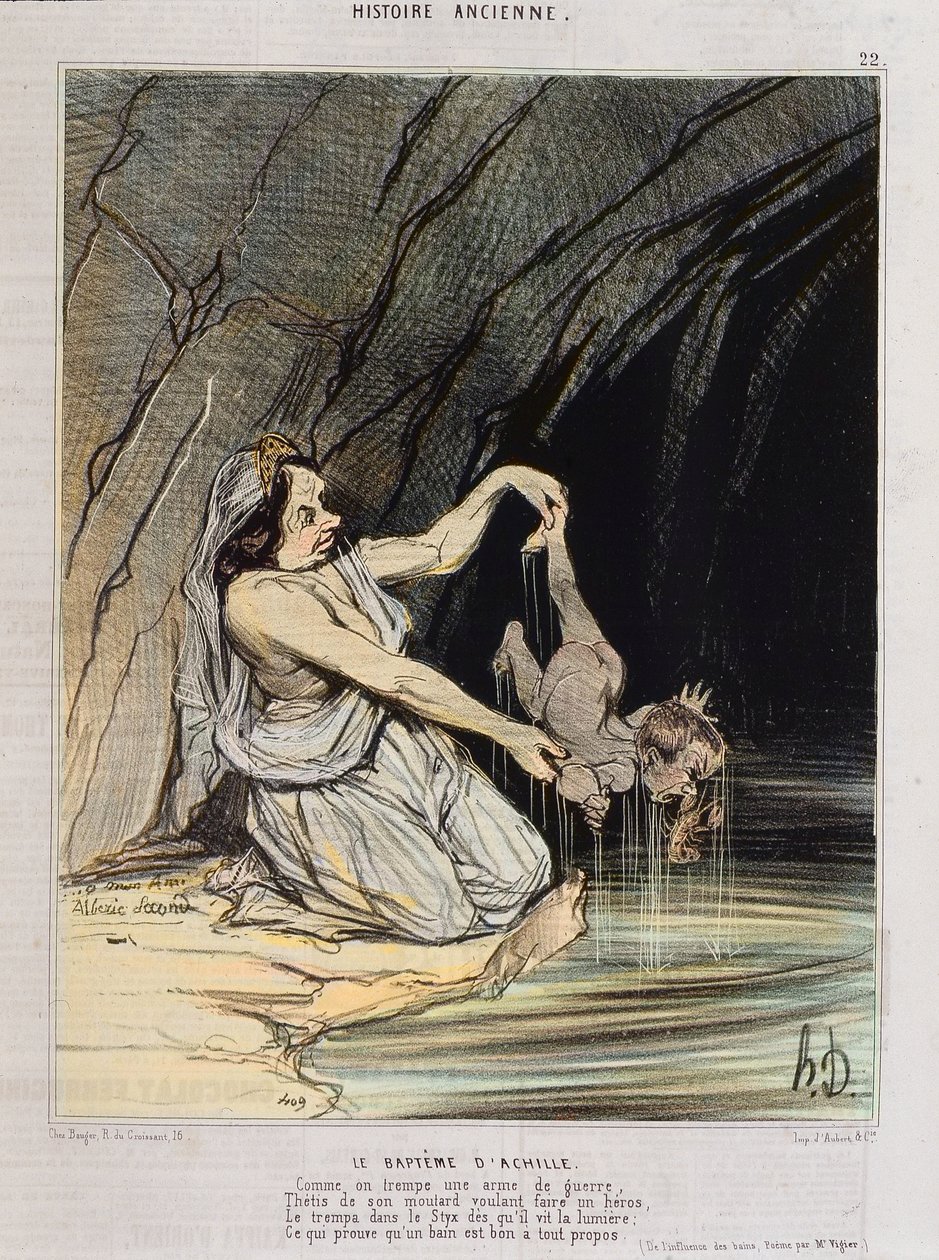 Akilleuksen kaste - kirjassa "" Charivari "" v.1840 - Honore Daumier tekijältä Honoré Daumier