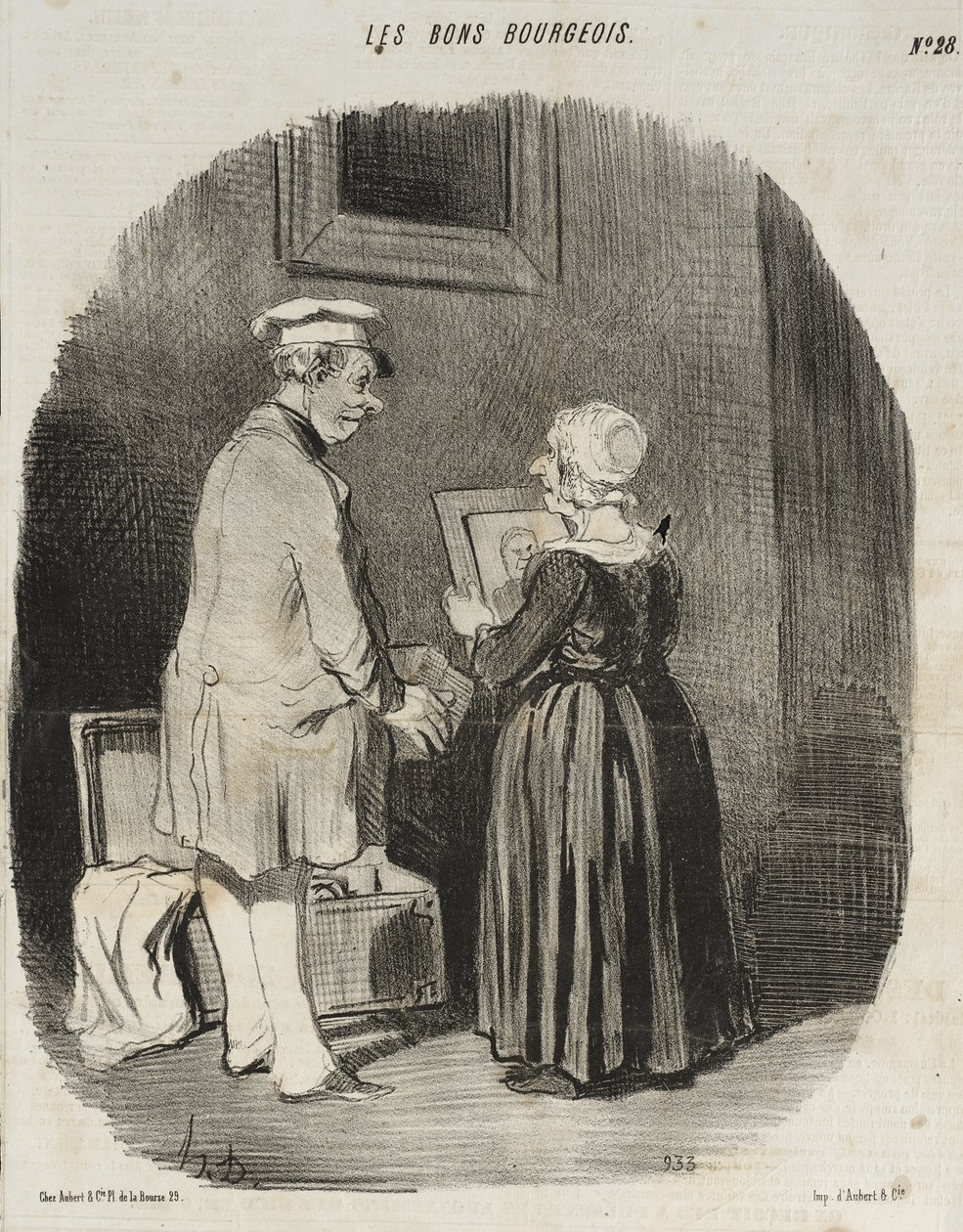 Katso, vaimoni, tuossa on muotokuvani dagerrotyyppinä... tekijältä Honoré Daumier