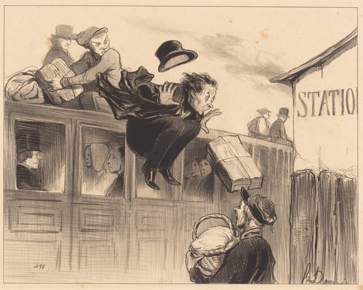 Kolmenkymmenen sekunnin pysähdys tekijältä Honoré Daumier