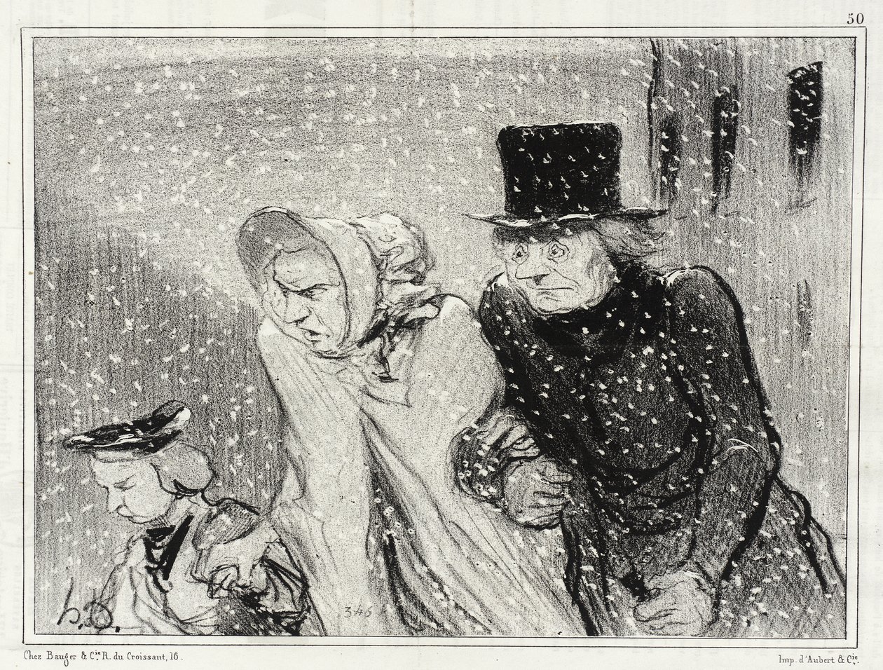 Sinä ärsytät minua, vaimoni! ... jo tunnin ajan ... tekijältä Honoré Daumier