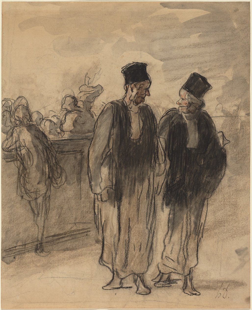 Kaksi lakimiestä tekijältä Honoré Daumier