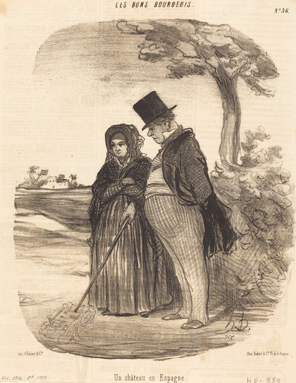 Linna Espanjassa tekijältä Honoré Daumier