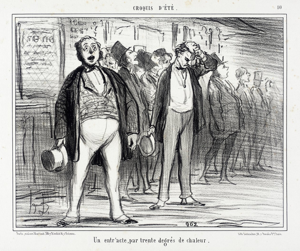 Väliaika kolmenkymmenen asteen helteessä tekijältä Honoré Daumier
