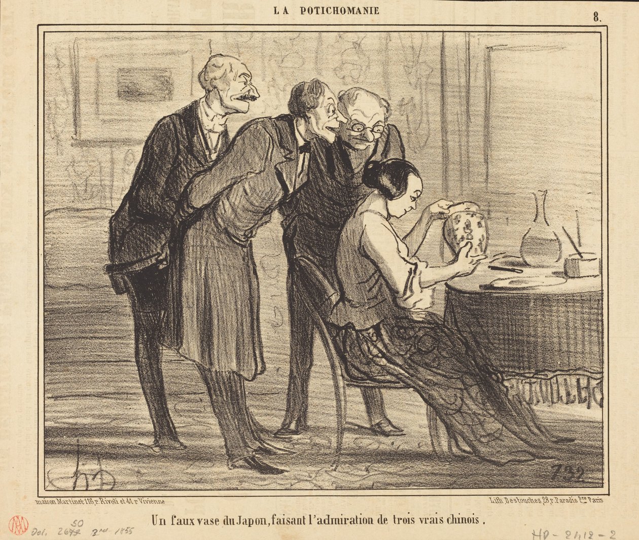 Väärennetty japanilainen maljakko, joka ... tekijältä Honoré Daumier