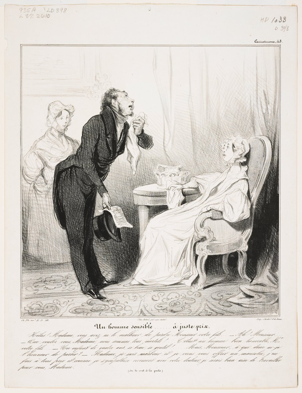 Herkkä mies (Caricaturana 43) tekijältä Honoré Daumier