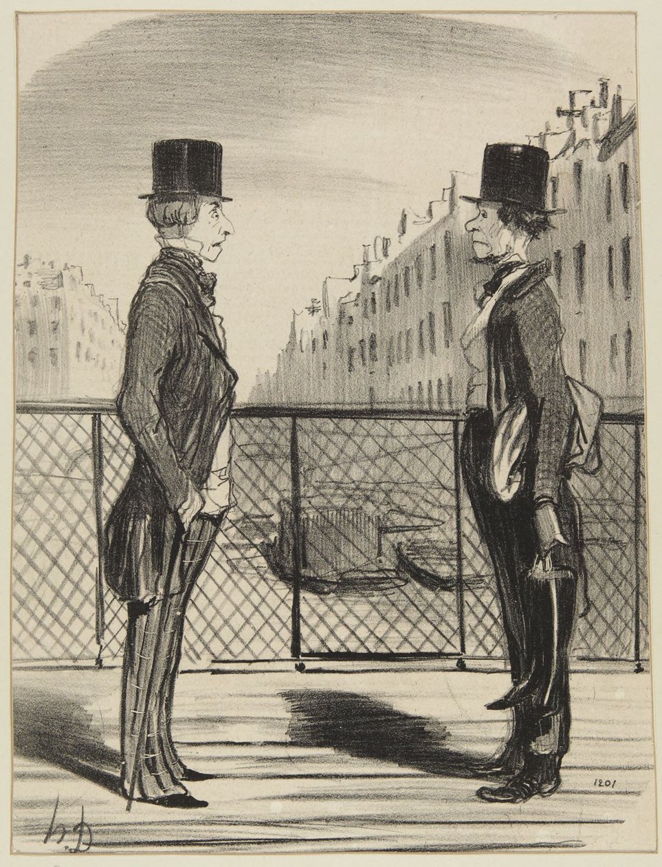 "Mies tukalassa tilanteessa" tekijältä Honoré Daumier