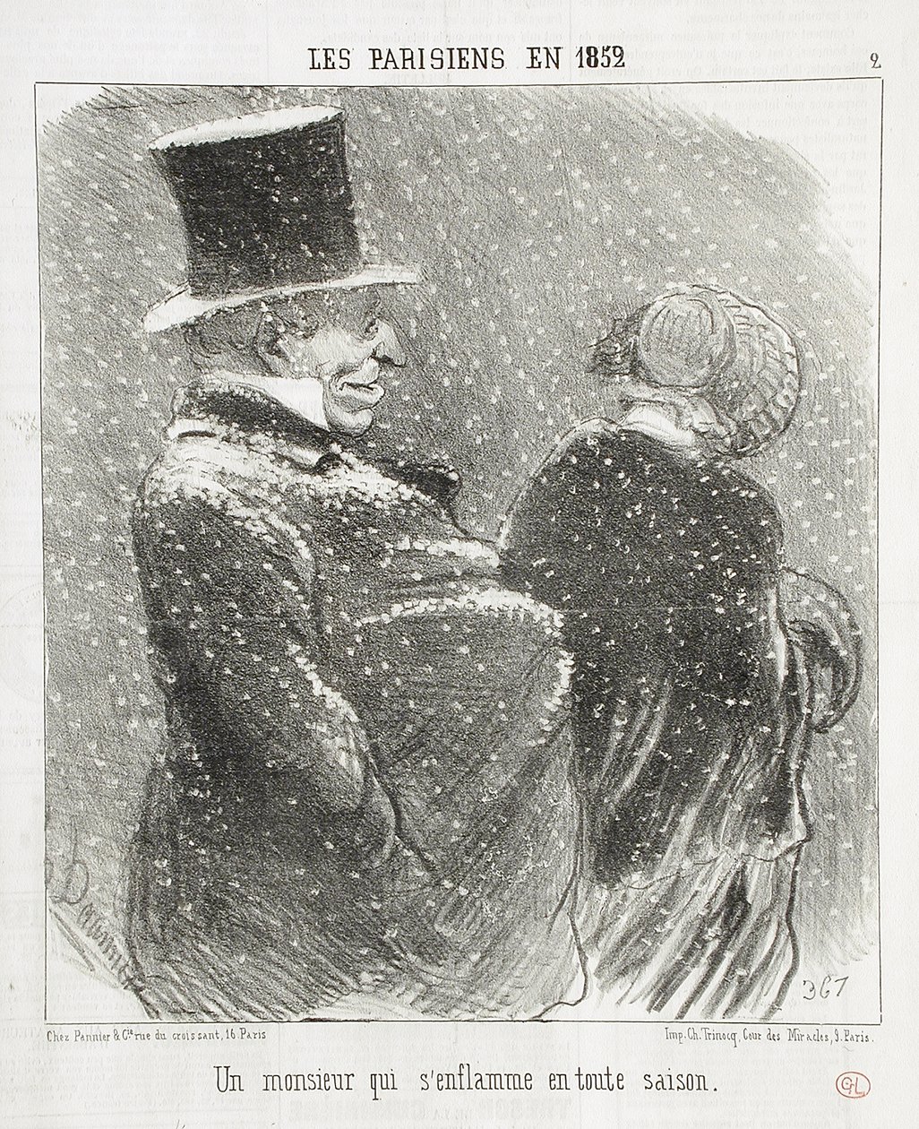 Mies, joka kiihtyy... tekijältä Honoré Daumier
