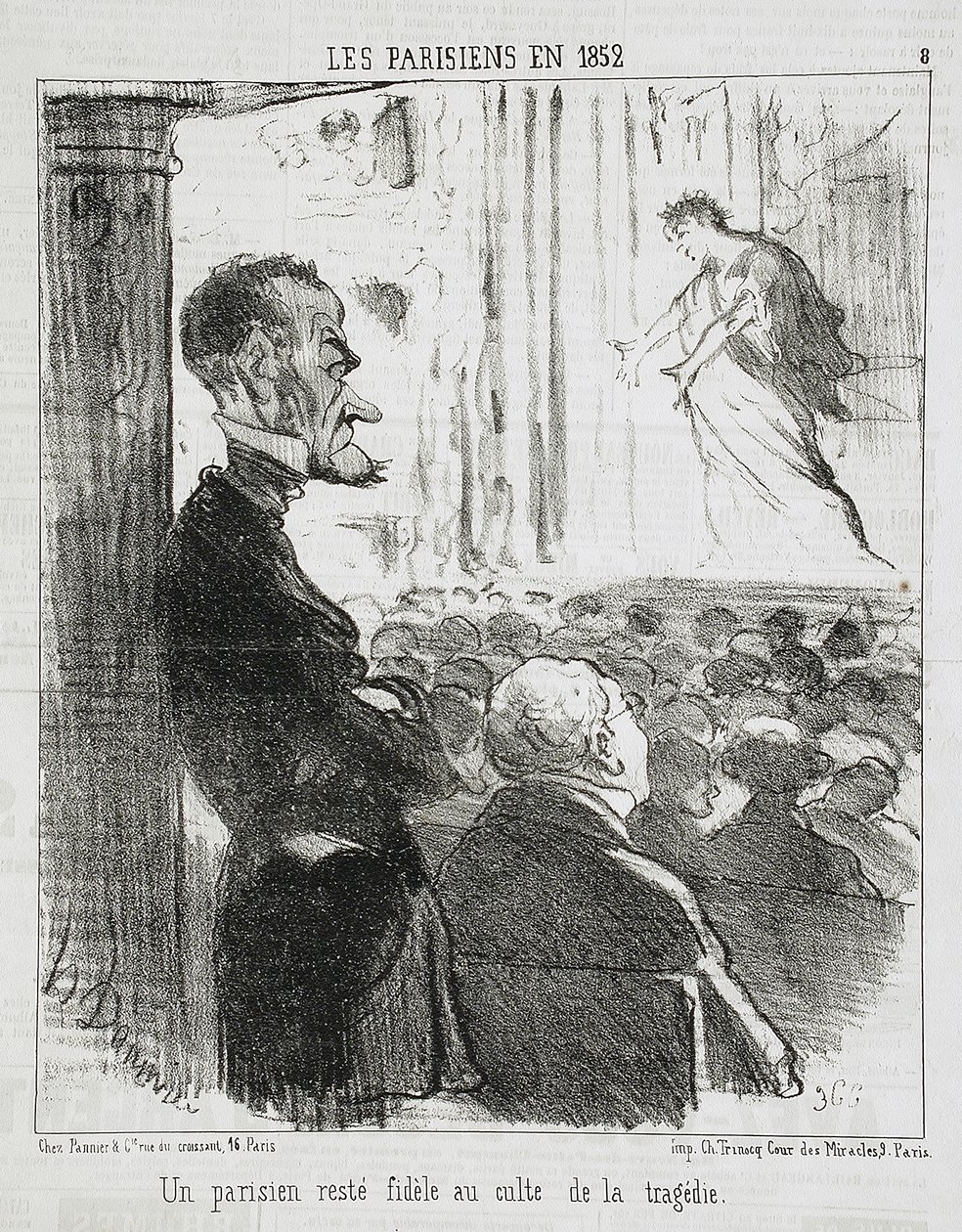 Uskollisena pysynyt pariisilainen... tekijältä Honoré Daumier