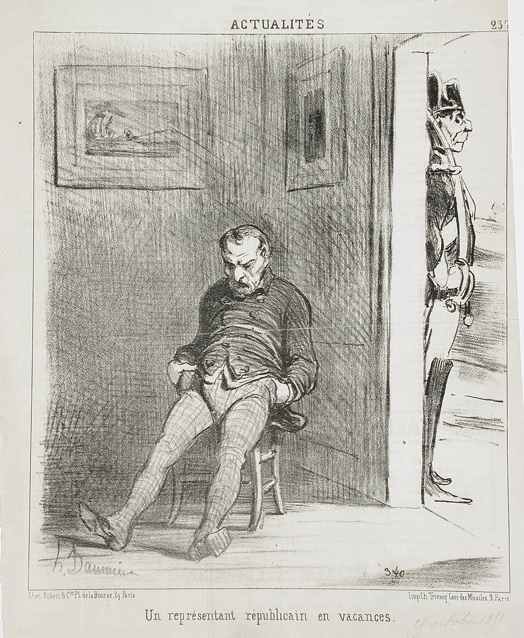 Tasavaltalainen edustaja lomalla tekijältä Honoré Daumier