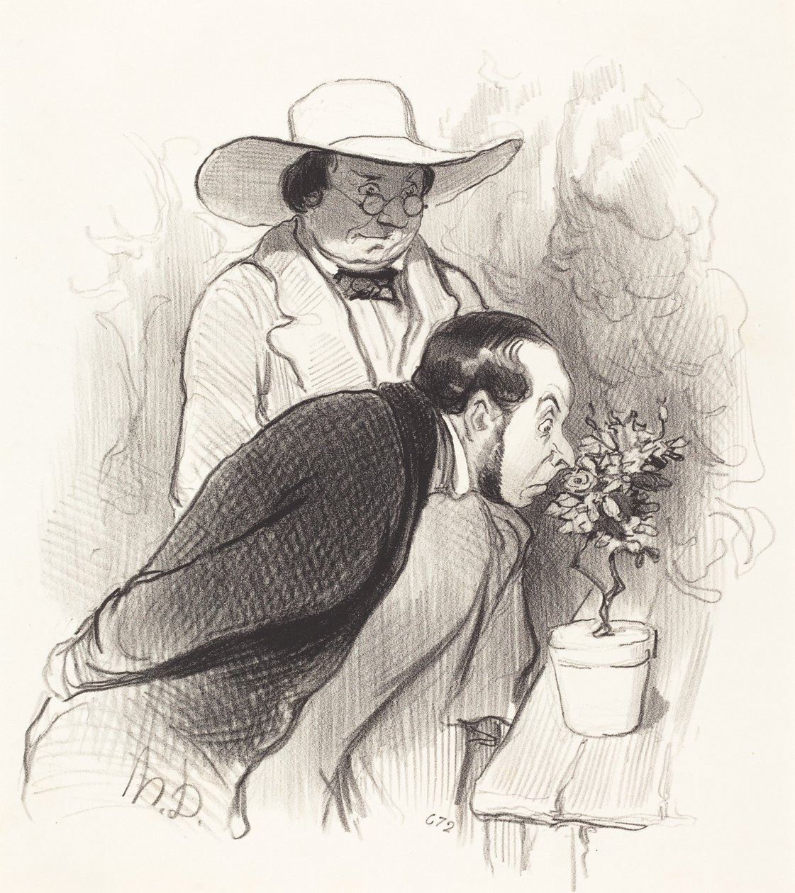 Kasvitieteilijän riemuvoitto tekijältä Honoré Daumier