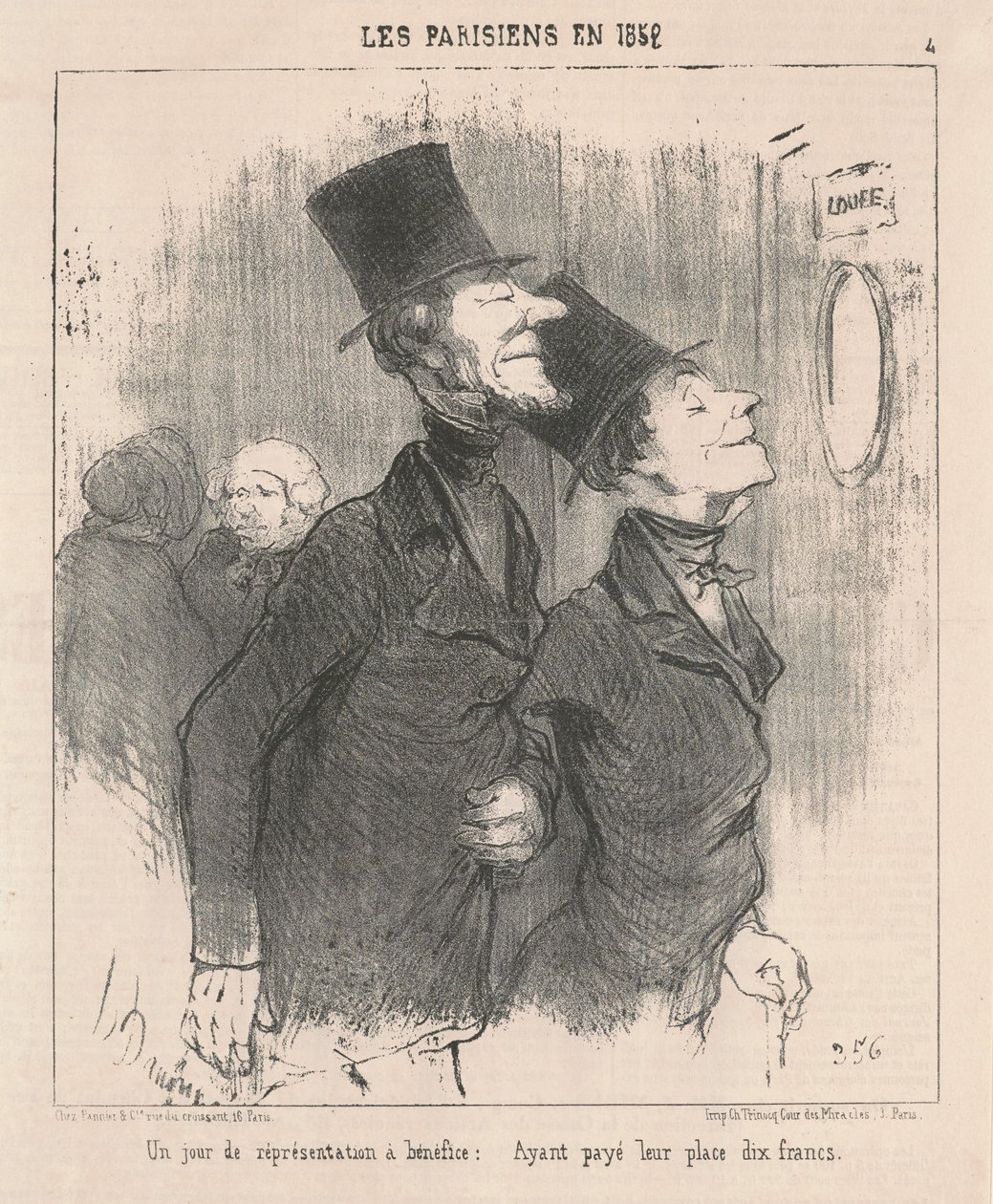 Hyväntekeväisyysnäytöksen päivänä tekijältä Honoré Daumier