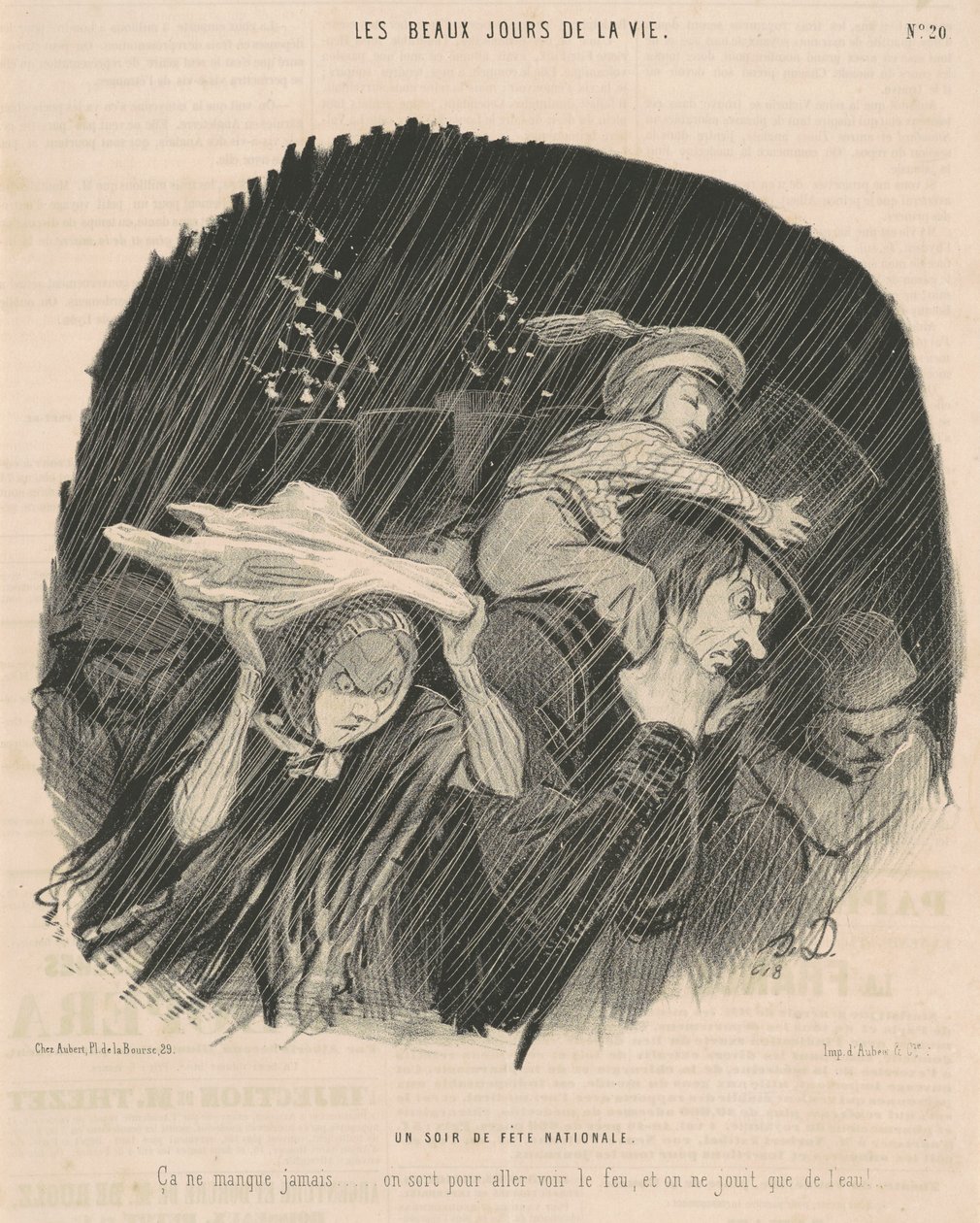 Ilta kansallisena juhlapäivänä tekijältä Honoré Daumier