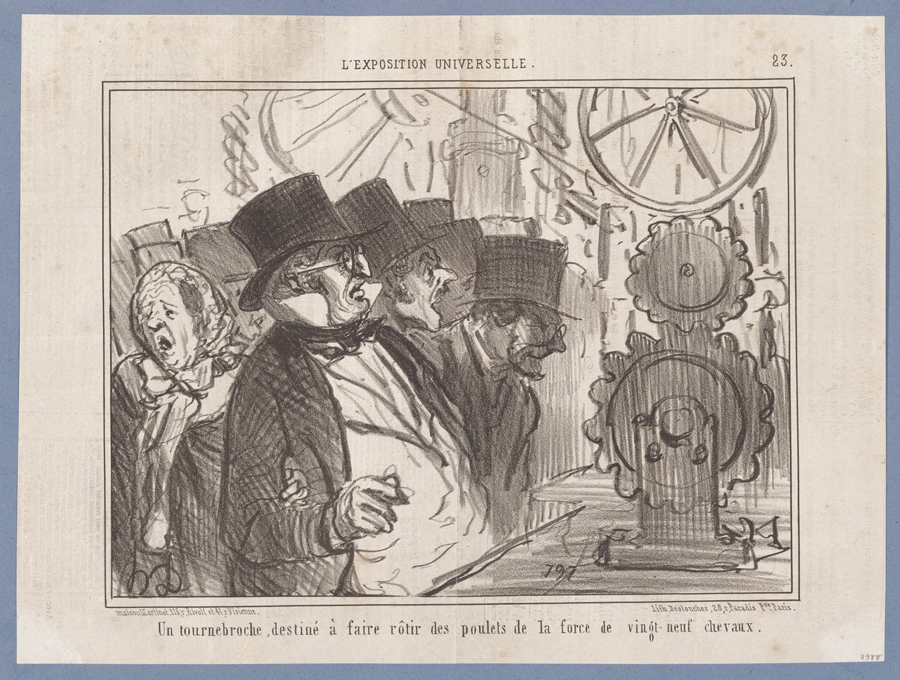 Paistinvarras, joka on tarkoitettu... (Maailmannäyttely), julkaisusta Le Charivari tekijältä Honoré Daumier