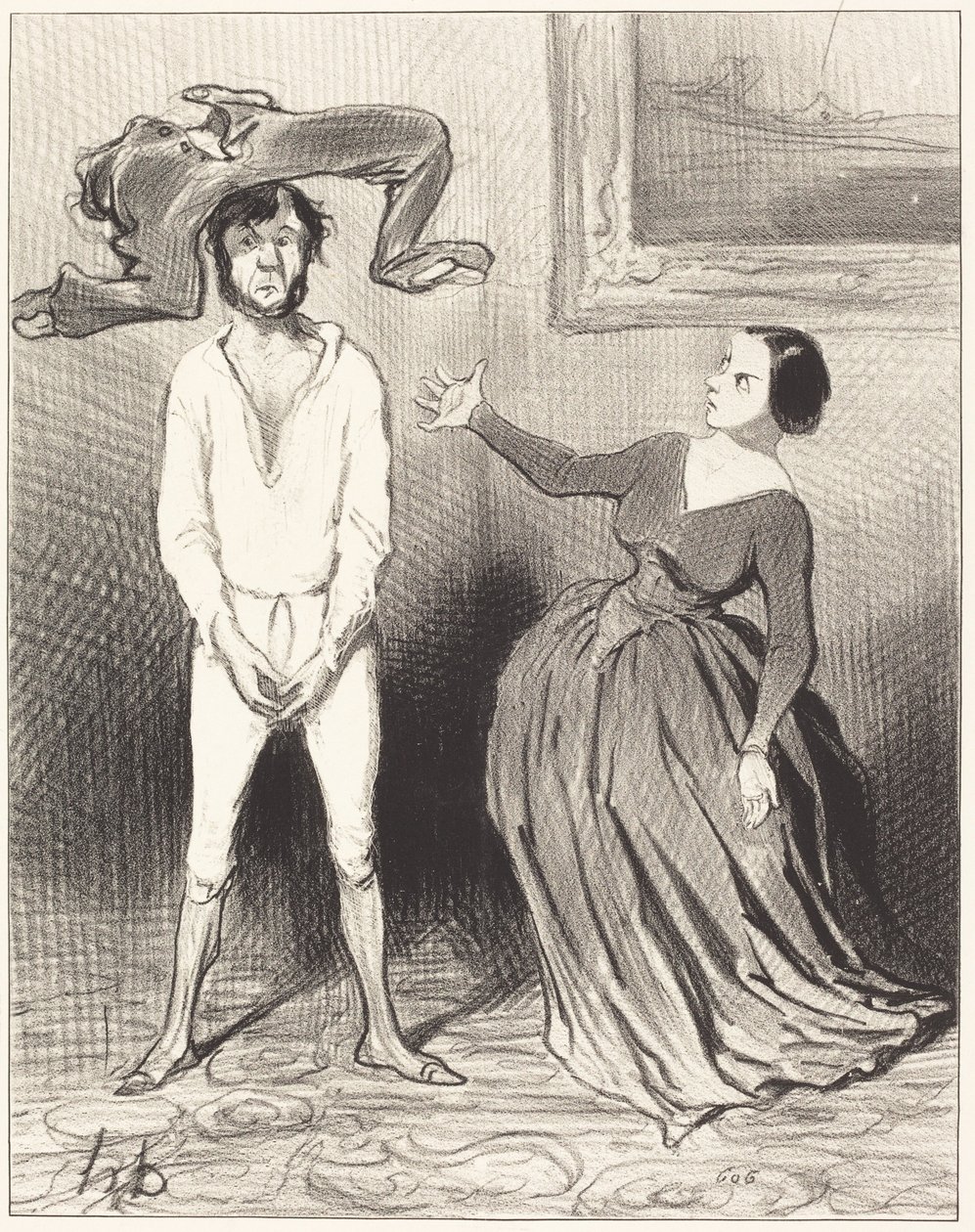 Minunlaiseni nainen ... ompelisi napin takaisin? ... tekijältä Honoré Daumier