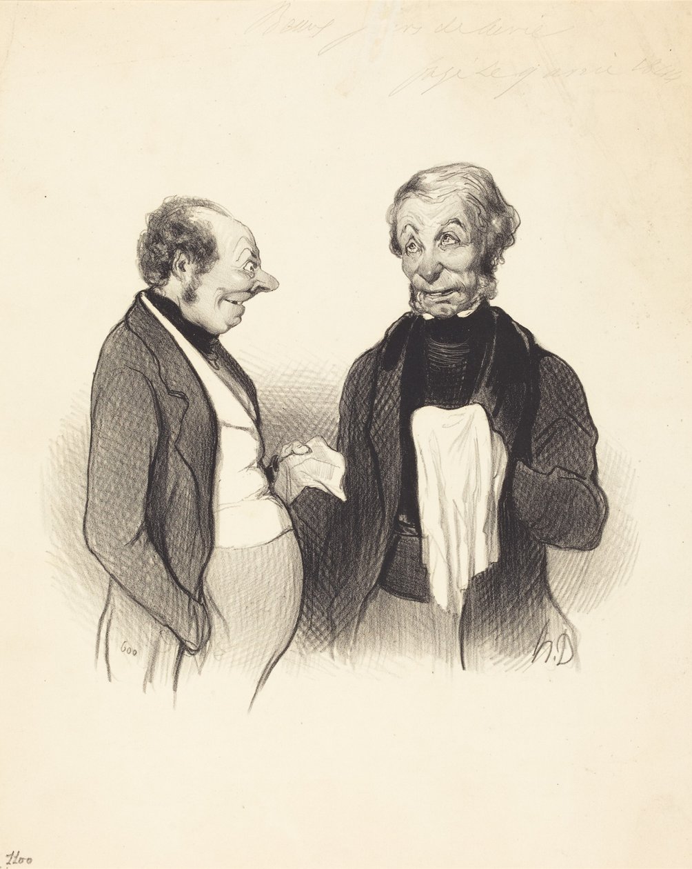 Iloinen uutinen tekijältä Honoré Daumier