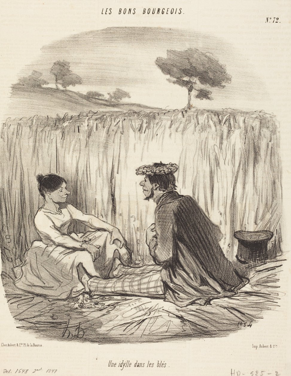 Idylli vehnäpellossa tekijältä Honoré Daumier